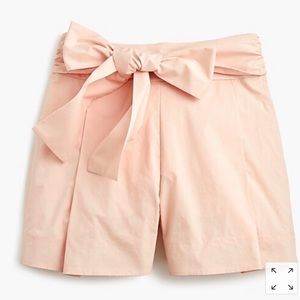 NWT J Crew Peach/pink bow shorts size 6